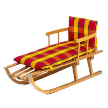 Sled cushion with backrest 95x30x5 cm