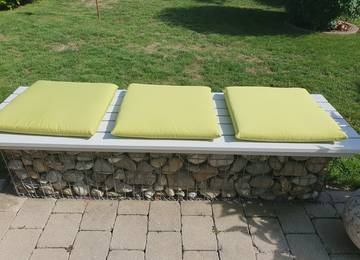 Seat cushion 50x50x5cm in the color Sunny Anis