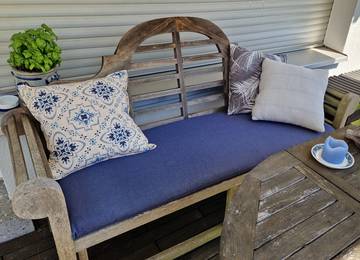 Custom-made bench cushion 47x140x8cm in the color Panama Navy