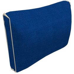 Puffy rattan backrest with piping 40x50x15 cm