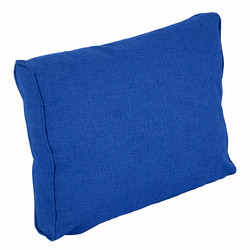 Puffy rattan backrest with piping 40x50x15 cm