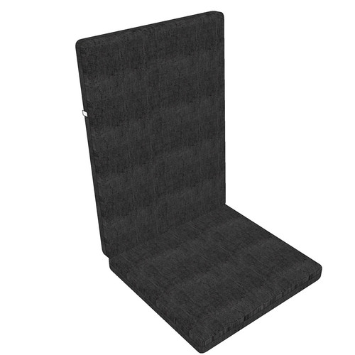 Heated high back garden chair cushion (heated seat and backrest)