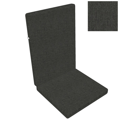 Heated high back garden chair cushion (heated seat and backrest)