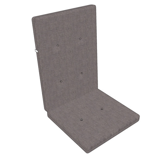 Heated high back garden chair cushion (heated seat and backrest)