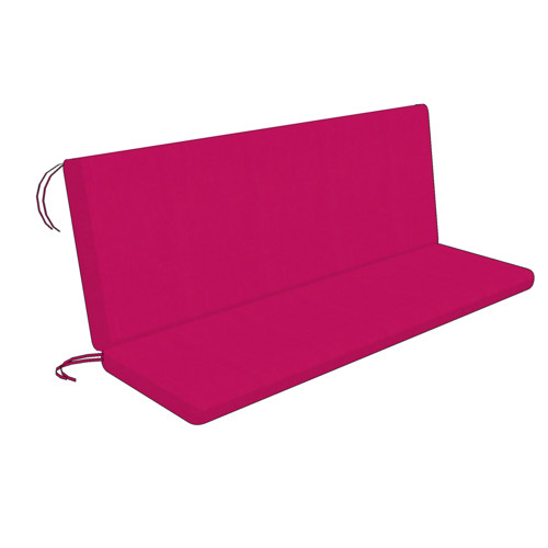 Heated bench cushion with backrest (heated seat and backrest)