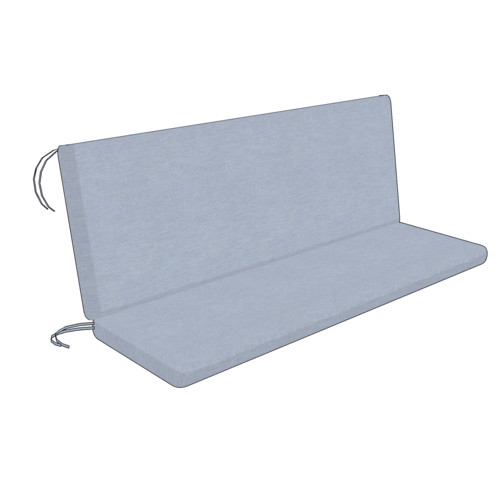 Heated bench cushion with backrest (heated seat and backrest)