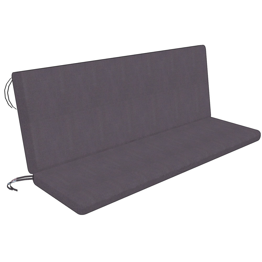 Heated bench cushion with backrest (heated seat and backrest)