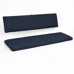 Garden bench cushion with separate backrest