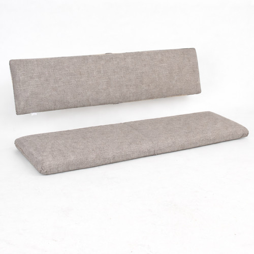 Garden bench cushion with separate backrest