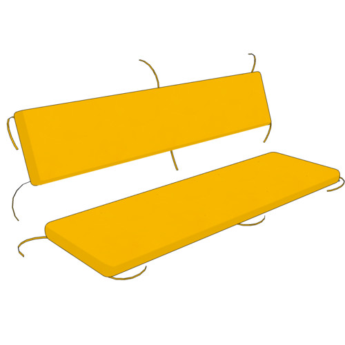 Cover for garden bench cushion with separate backrest (without filling)