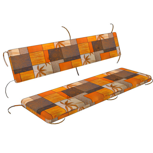 Cover for garden bench cushion with separate backrest (without filling)