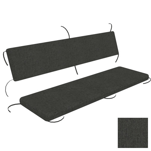 Garden bench cushion with separate backrest