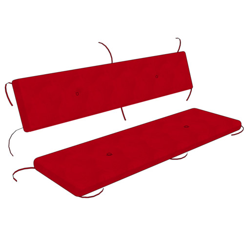 Cover for garden bench cushion with separate backrest (without filling)